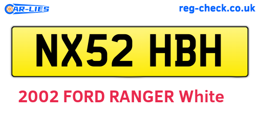 NX52HBH are the vehicle registration plates.