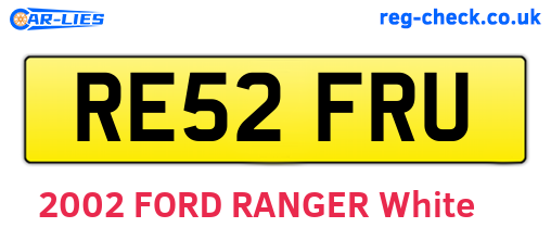 RE52FRU are the vehicle registration plates.
