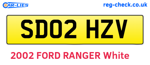 SD02HZV are the vehicle registration plates.