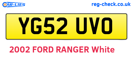 YG52UVO are the vehicle registration plates.