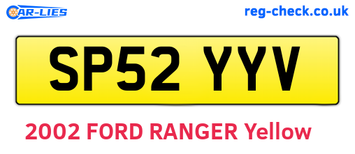 SP52YYV are the vehicle registration plates.