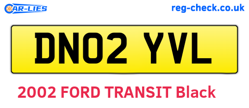 DN02YVL are the vehicle registration plates.