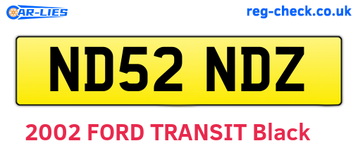 ND52NDZ are the vehicle registration plates.