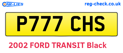 P777CHS are the vehicle registration plates.