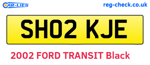 SH02KJE are the vehicle registration plates.