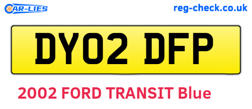 DY02DFP are the vehicle registration plates.