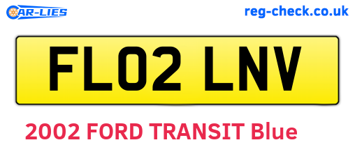 FL02LNV are the vehicle registration plates.