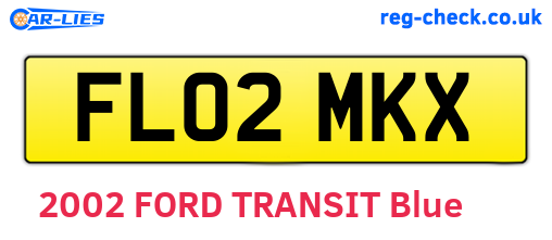 FL02MKX are the vehicle registration plates.