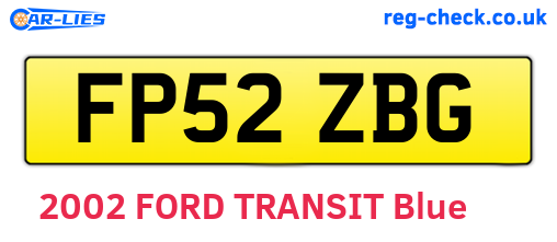 FP52ZBG are the vehicle registration plates.