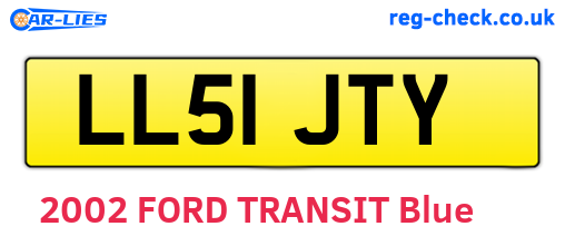 LL51JTY are the vehicle registration plates.