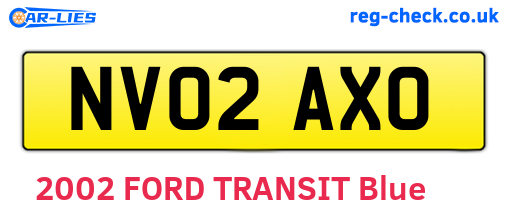 NV02AXO are the vehicle registration plates.