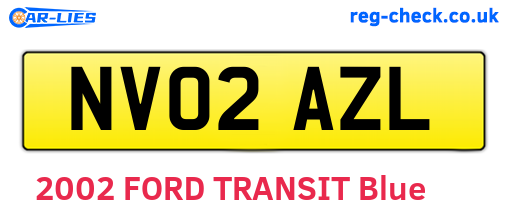 NV02AZL are the vehicle registration plates.