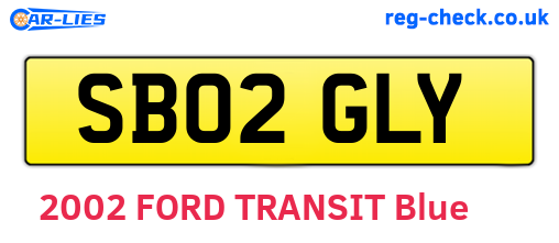 SB02GLY are the vehicle registration plates.
