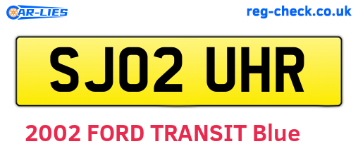 SJ02UHR are the vehicle registration plates.