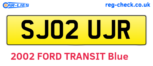 SJ02UJR are the vehicle registration plates.