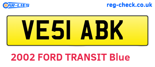 VE51ABK are the vehicle registration plates.