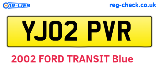 YJ02PVR are the vehicle registration plates.