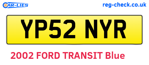 YP52NYR are the vehicle registration plates.