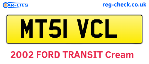 MT51VCL are the vehicle registration plates.