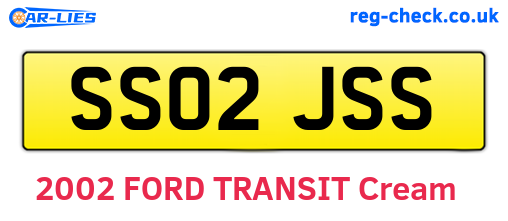 SS02JSS are the vehicle registration plates.