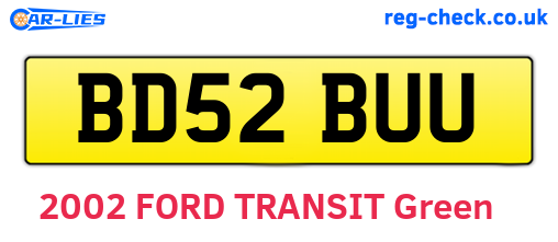 BD52BUU are the vehicle registration plates.
