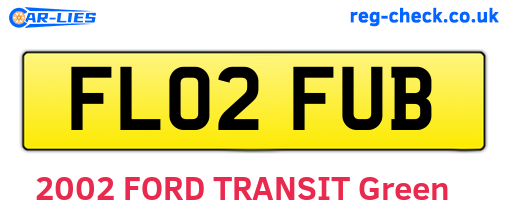 FL02FUB are the vehicle registration plates.