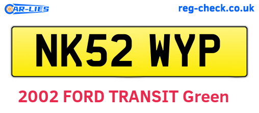 NK52WYP are the vehicle registration plates.