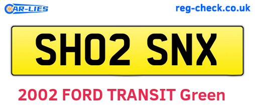 SH02SNX are the vehicle registration plates.