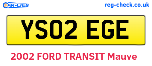 YS02EGE are the vehicle registration plates.