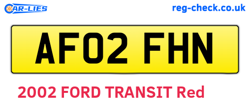 AF02FHN are the vehicle registration plates.