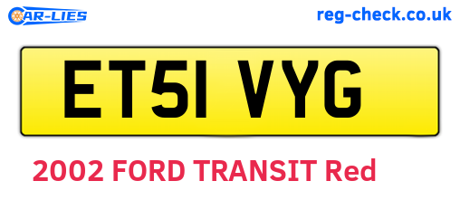 ET51VYG are the vehicle registration plates.