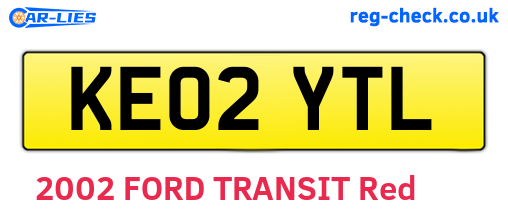 KE02YTL are the vehicle registration plates.