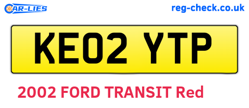 KE02YTP are the vehicle registration plates.
