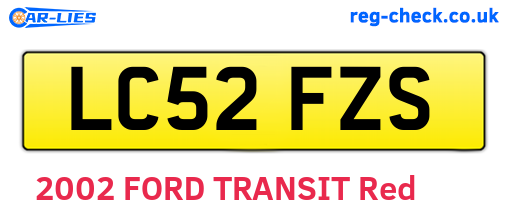 LC52FZS are the vehicle registration plates.