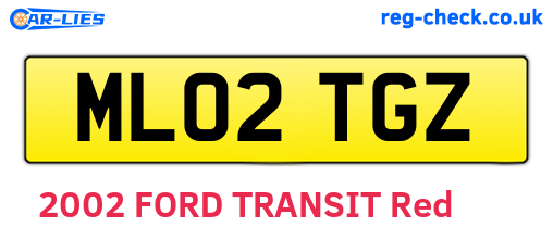 ML02TGZ are the vehicle registration plates.