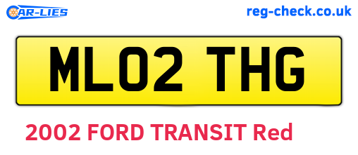 ML02THG are the vehicle registration plates.
