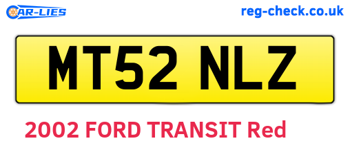 MT52NLZ are the vehicle registration plates.