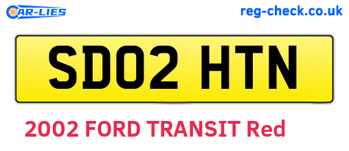 SD02HTN are the vehicle registration plates.