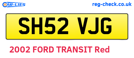 SH52VJG are the vehicle registration plates.