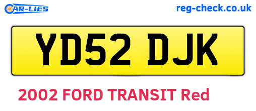 YD52DJK are the vehicle registration plates.