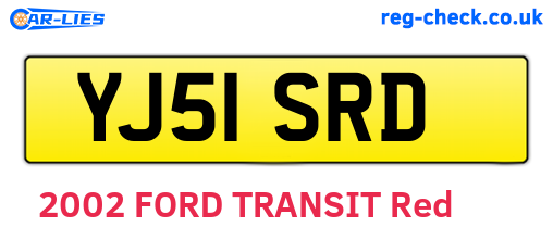 YJ51SRD are the vehicle registration plates.
