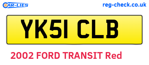 YK51CLB are the vehicle registration plates.
