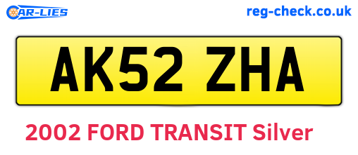 AK52ZHA are the vehicle registration plates.