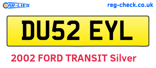 DU52EYL are the vehicle registration plates.