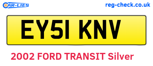 EY51KNV are the vehicle registration plates.
