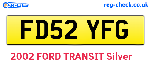 FD52YFG are the vehicle registration plates.