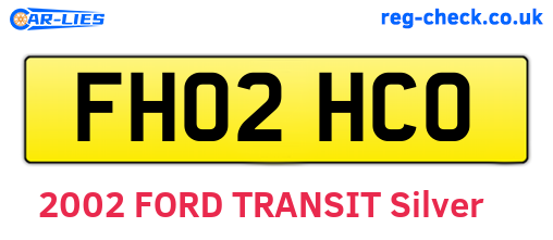 FH02HCO are the vehicle registration plates.