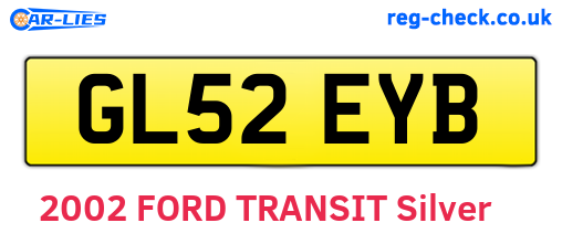 GL52EYB are the vehicle registration plates.