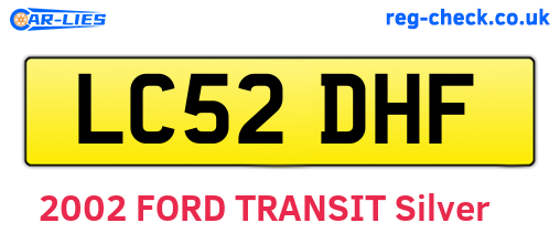 LC52DHF are the vehicle registration plates.