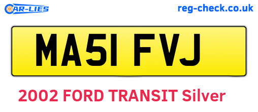 MA51FVJ are the vehicle registration plates.